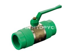 Кран шаровый PP/латунь Aquatherm Fusiotherm green pipe